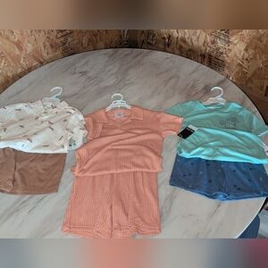 Carter's Kids Matching Sets - Cream, Orange, Teal. 5t SET OF 3